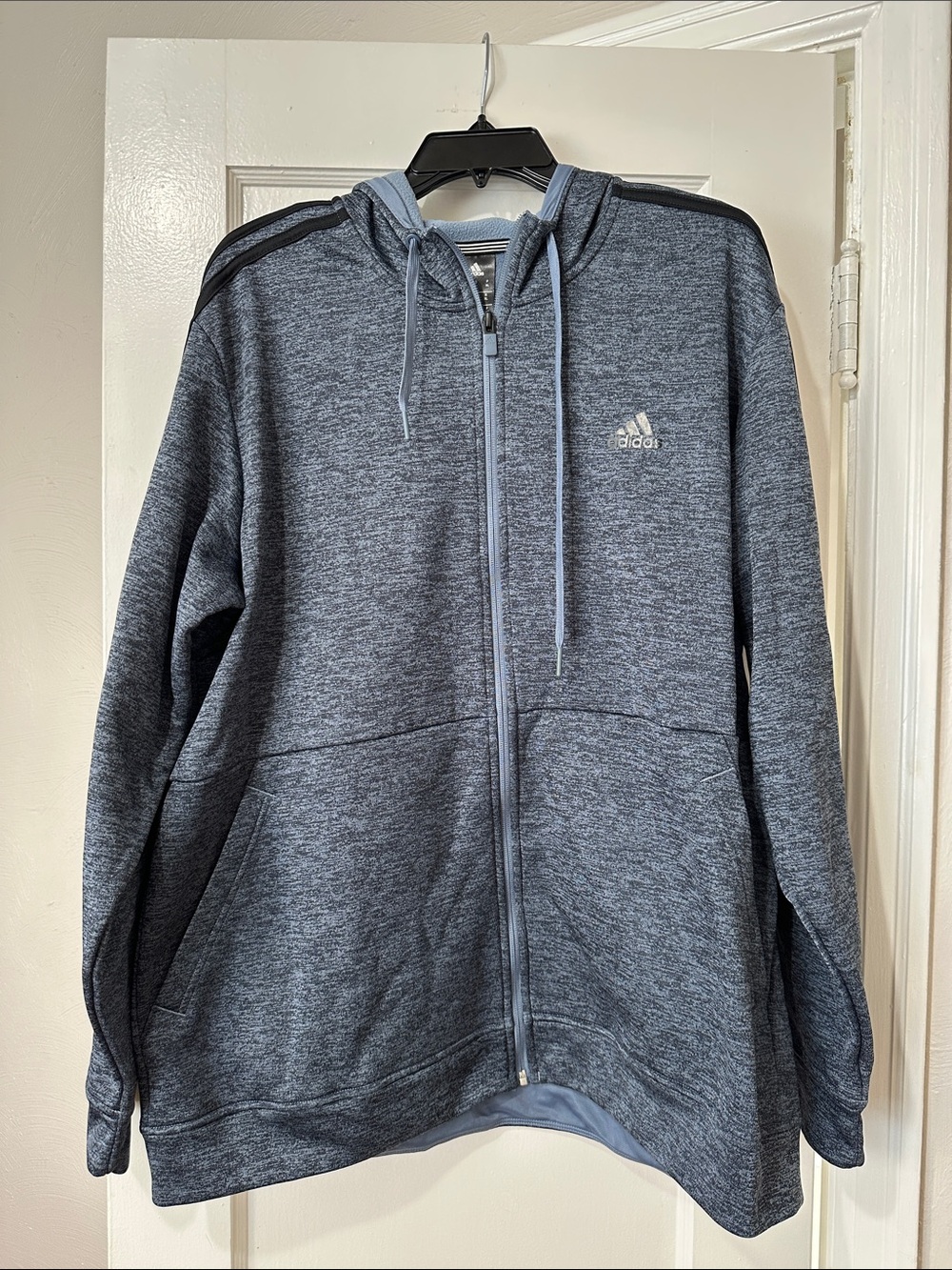 adidas Heather Blue  Full-Zip Hoodie